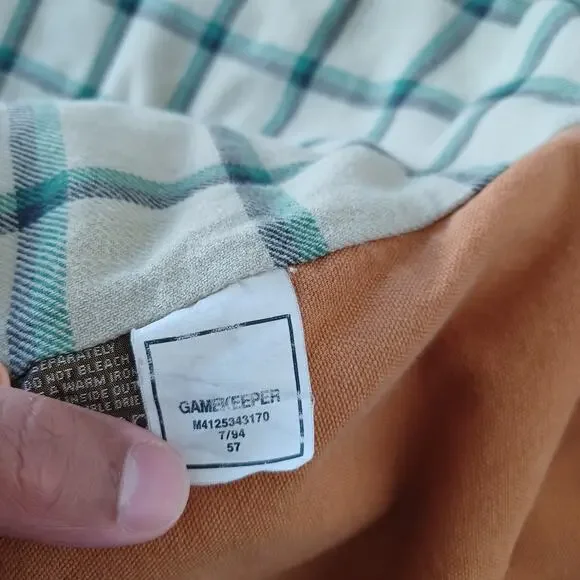 Vintage Pepe Jeans Chore Jacket Mens L Cord Collar Canvas Flannel Lined Barn Y2K - Picture 9 of 11